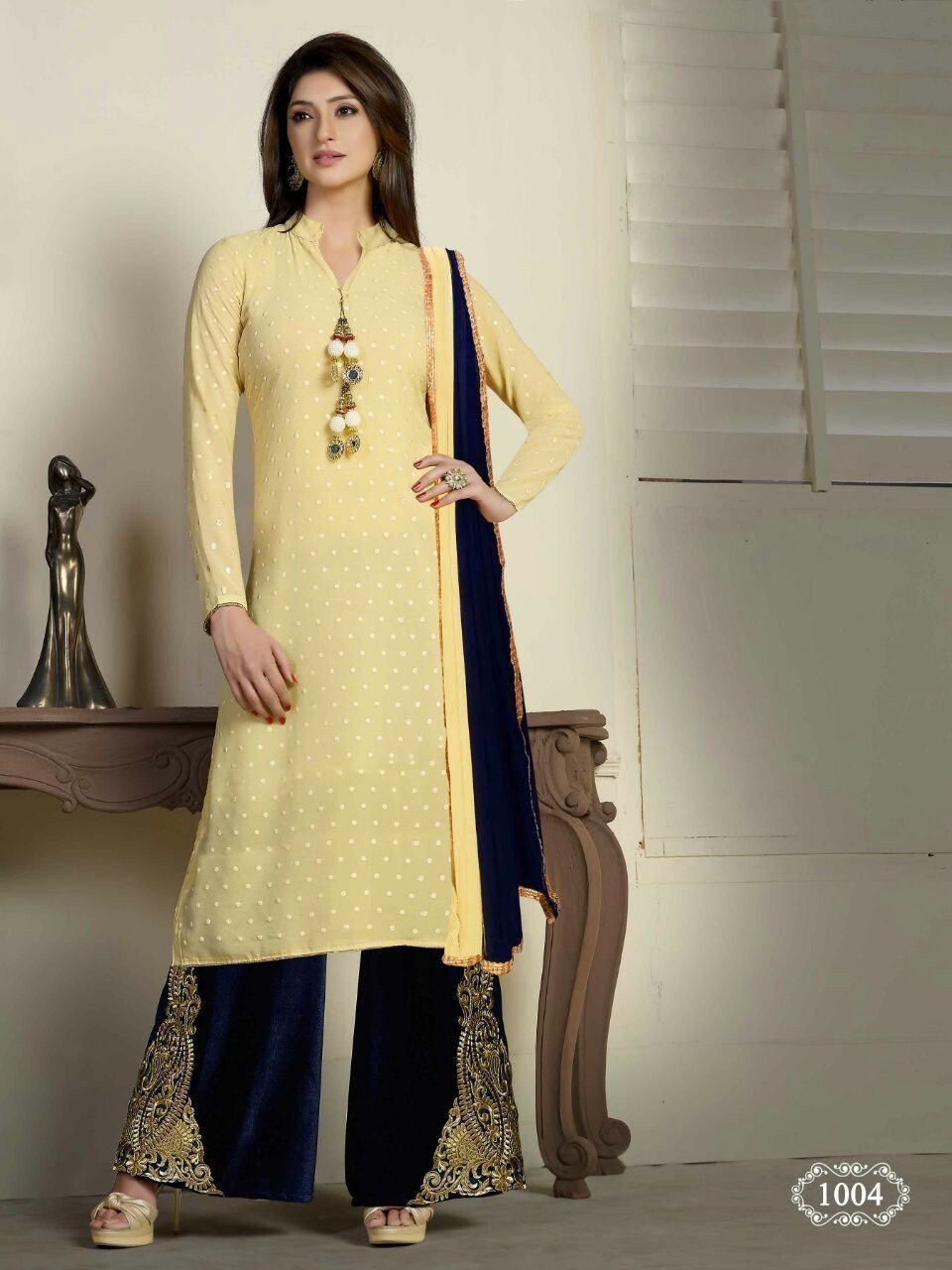 4 Color 4 Pcs Indian Pakistani Bollywood Designer Georgette Salwar Kameez Suit - Ethnicyug