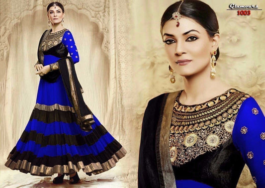 Angel Sushmita Designer Blue Anarkali Suit - Ethnicyug