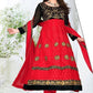 Aesthetic Red Color Net Designer Anarkali Suit - Ethnicyug