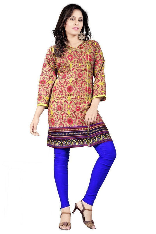 Attractive Red Cotton Kurti EBSFK112603B - Ethnicyug